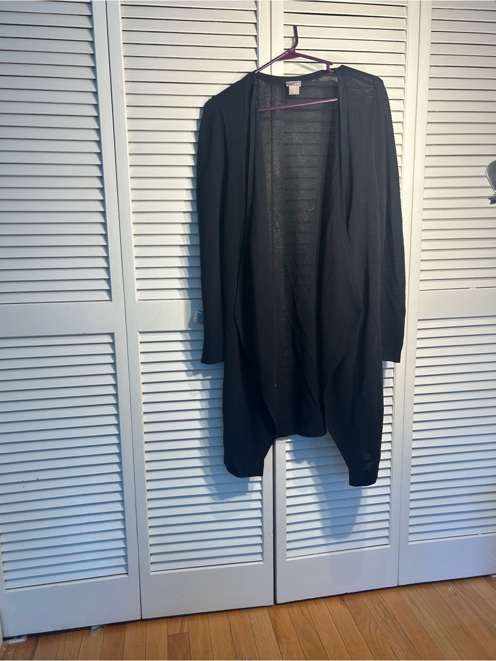 Open-Front Black Women's Cardigan Sweater